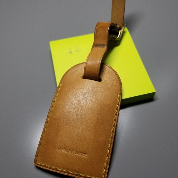 Louis Vuitton Vachetta leather Luggage tag  /France - Picture 9 of 11